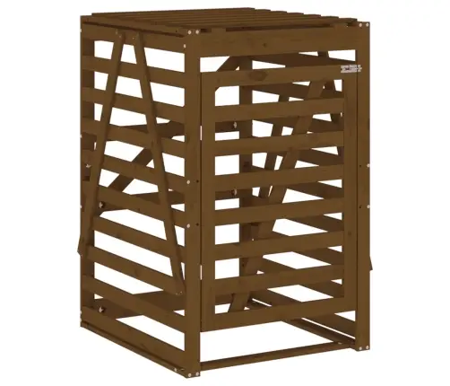 Atkritumu Tvertnes Nojume, 84X90X128,5 Cm, Priedes Masīvkoks Vidaxl