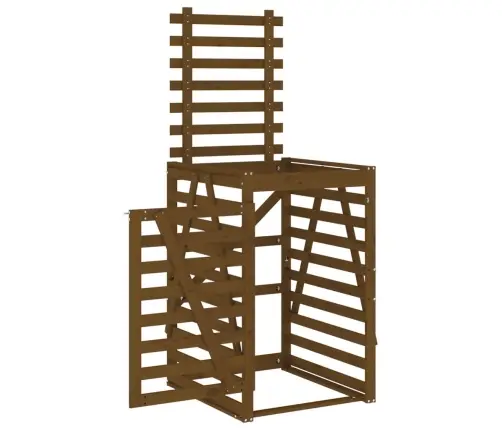 Atkritumu Tvertnes Nojume, 84X90X128,5 Cm, Priedes Masīvkoks Vidaxl