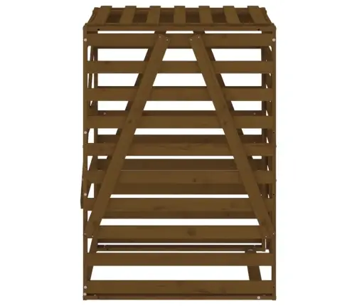 Atkritumu Tvertnes Nojume, 84X90X128,5 Cm, Priedes Masīvkoks Vidaxl