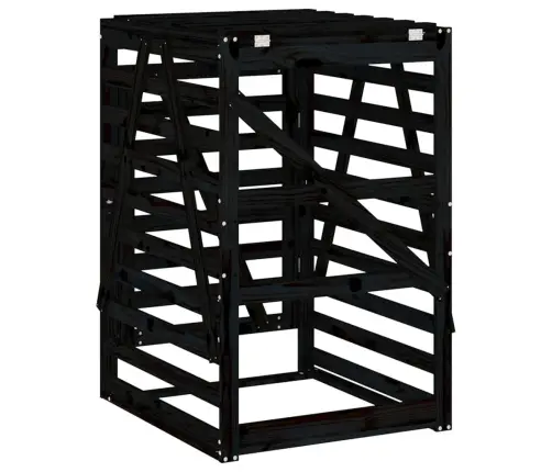 Atkritumu Tvertnes Nojume, 84X90X128,5 Cm, Priedes Masīvkoks Vidaxl