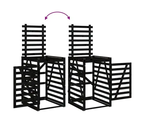 Atkritumu Tvertnes Nojume, 84X90X128,5 Cm, Priedes Masīvkoks Vidaxl