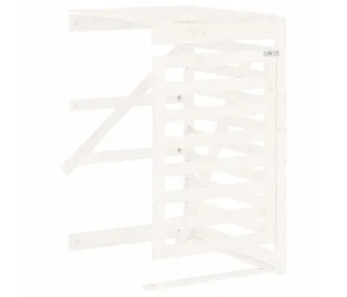 Atkritumu Tvertnes Nojume, Balta, Priedes Masīvkoks Vidaxl