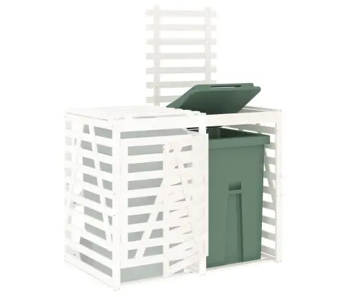 Atkritumu Tvertnes Nojume, Balta, Priedes Masīvkoks Vidaxl