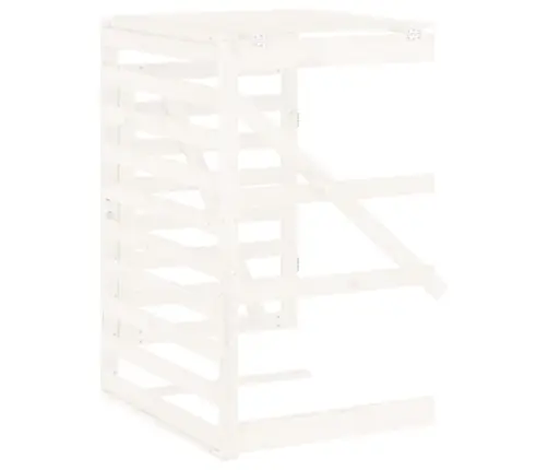 Atkritumu Tvertnes Nojume, Balta, Priedes Masīvkoks Vidaxl