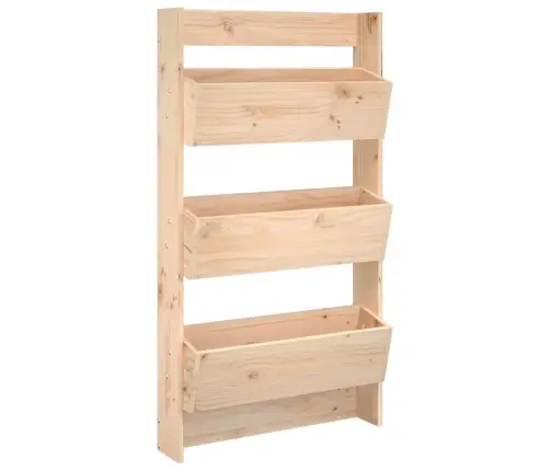 Puķu Kaste, 3 Līmeņi, 60X18,5X110 Cm, Priedes Masīvkoks Vidaxl