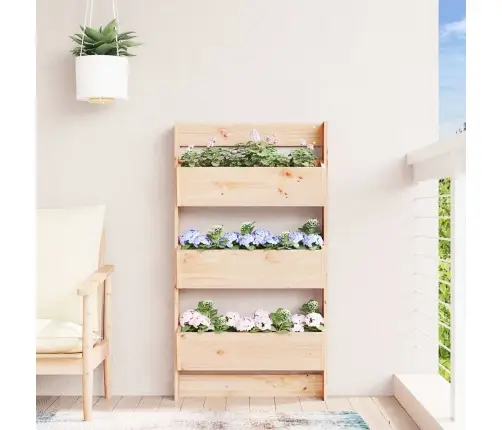 Puķu Kaste, 3 Līmeņi, 60X18,5X110 Cm, Priedes Masīvkoks Vidaxl