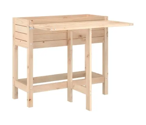 Dārza Puķu Kaste Ar Nolokāmu Virsmu, Priedes Masīvkoks Vidaxl