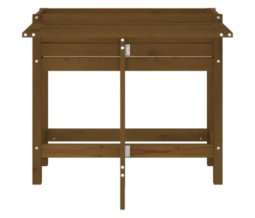 Dārza Puķu Kaste Ar Nolokāmu Virsmu, Brūna, Priedes Masīvkoks Vidaxl