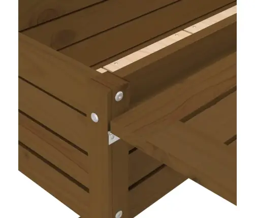 Dārza Puķu Kaste Ar Nolokāmu Virsmu, Brūna, Priedes Masīvkoks Vidaxl