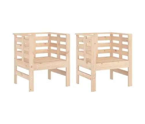 Dārza Krēsli, 2 Gab., 61,5X53X71 Cm, Priedes Masīvkoks Vidaxl