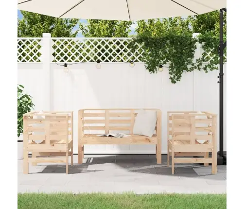3-Daļīgs Dārza Atpūtas Mēbeļu Komplekts, Priedes Masīvkoks Vidaxl
