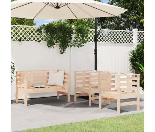3-Daļīgs Dārza Atpūtas Mēbeļu Komplekts, Priedes Masīvkoks Vidaxl