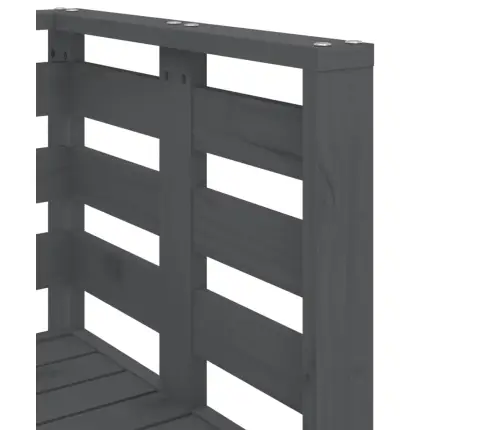 3-Daļīgs Dārza Atpūtas Mēbeļu Komplekts, Pelēks, Priedes Koks Vidaxl