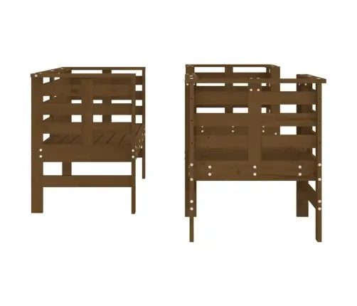 3-Daļīgs Dārza Atpūtas Mēbeļu Komplekts, Brūns Priedes Koks Vidaxl