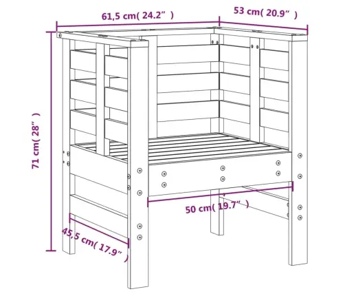 Sodo Poilsio Baldų Komplektas, 3 Dalių, Douglas Eglės Masyvas