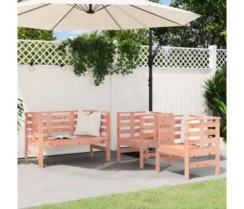 Sodo Poilsio Baldų Komplektas, 3 Dalių, Douglas Eglės Masyvas