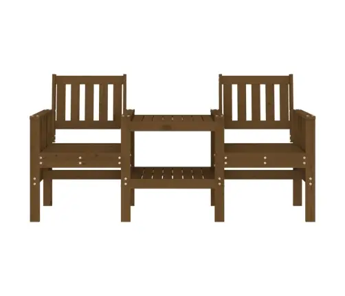 Dārza Sols Ar Galdiņu, Divvietīgs, Medus Brūns, Priede Vidaxl