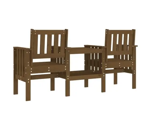 Dārza Sols Ar Galdiņu, Divvietīgs, Medus Brūns, Priede Vidaxl