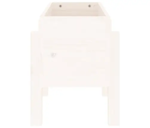 Dārza Puķu Kaste, Balta, 62X30X38 Cm, Priedes Masīvkoks Vidaxl