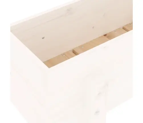 Dārza Puķu Kaste, Balta, 62X30X38 Cm, Priedes Masīvkoks Vidaxl