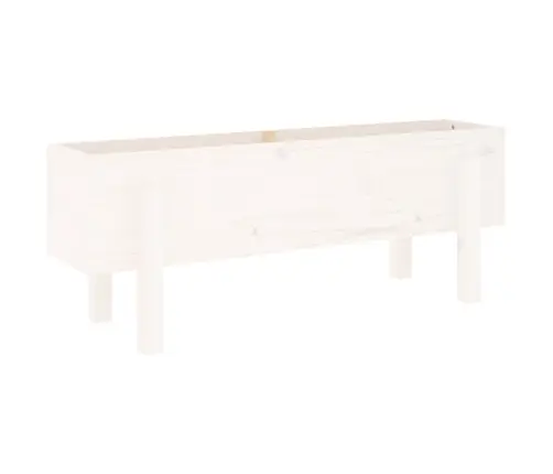 Augstā Puķu Kaste, Balta, 101X30X38 Cm, Priedes Masīvkoks Vidaxl