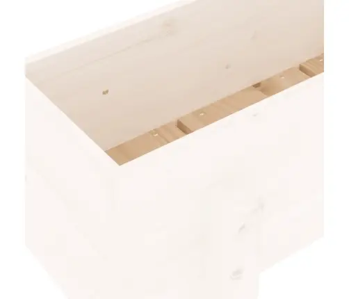 Augstā Puķu Kaste, Balta, 101X30X38 Cm, Priedes Masīvkoks Vidaxl