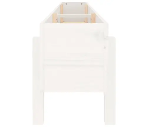 Augstā Puķu Kaste, Balta, 160X30X38 Cm, Priedes Masīvkoks Vidaxl