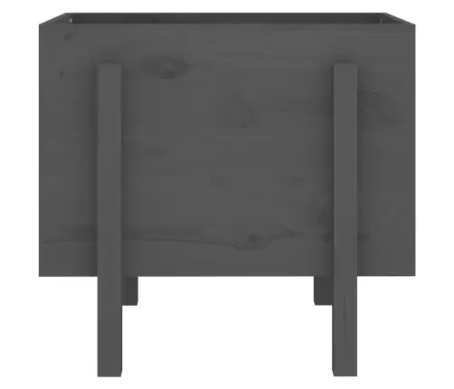 Dārza Puķu Kaste, Pelēka, 62X50X57 Cm, Priedes Masīvkoks Vidaxl