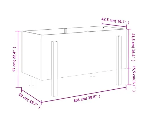 Kõrgendatud Aia Taimelava, 101 X 50 X 57 cm Männipuit