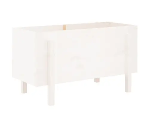 Augstā Puķu Kaste, Balta, 101X50X57 Cm, Priedes Masīvkoks Vidaxl