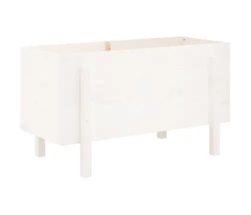 Augstā Puķu Kaste, Balta, 101X50X57 Cm, Priedes Masīvkoks Vidaxl