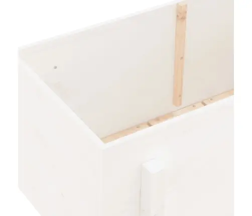 Augstā Puķu Kaste, Balta, 101X50X57 Cm, Priedes Masīvkoks Vidaxl