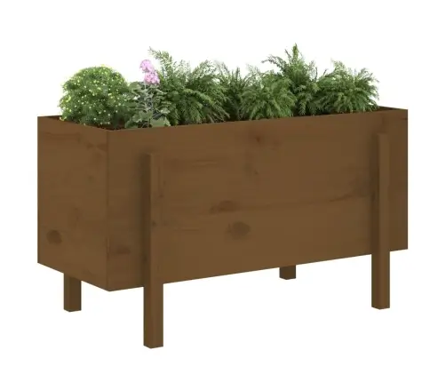 Augstā Puķu Kaste, Brūna, 101X50X57 Cm, Priedes Masīvkoks Vidaxl