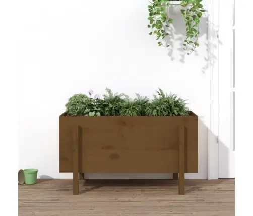 Augstā Puķu Kaste, Brūna, 101X50X57 Cm, Priedes Masīvkoks Vidaxl