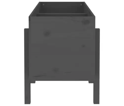 Augstā Puķu Kaste, Pelēka, 121X50X57 Cm, Priedes Masīvkoks Vidaxl