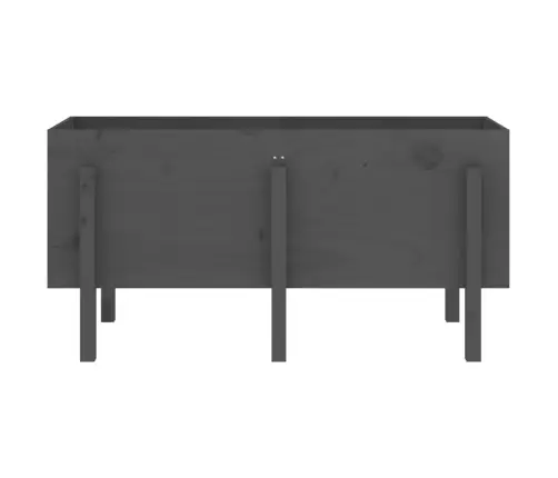 Augstā Puķu Kaste, Pelēka, 121X50X57 Cm, Priedes Masīvkoks Vidaxl