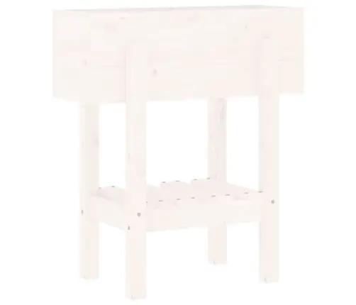 Dārza Puķu Kaste, Balta, 62X30X69 Cm, Priedes Masīvkoks  Vidaxl