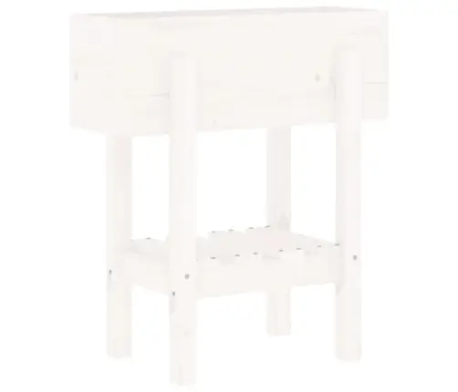 Dārza Puķu Kaste, Balta, 62X30X69 Cm, Priedes Masīvkoks  Vidaxl