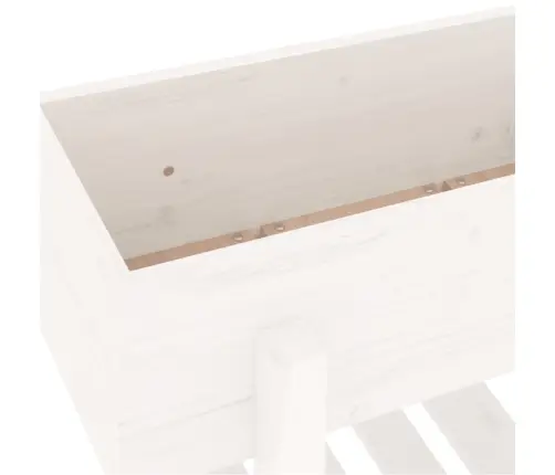 Dārza Puķu Kaste, Balta, 62X30X69 Cm, Priedes Masīvkoks  Vidaxl