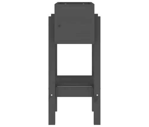 Dārza Puķu Kaste, Pelēka, 62X30X69 Cm, Priedes Masīvkoks  Vidaxl