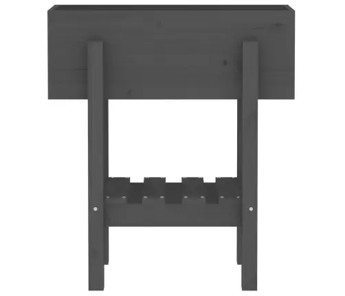 Dārza Puķu Kaste, Pelēka, 62X30X69 Cm, Priedes Masīvkoks  Vidaxl