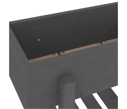 Dārza Puķu Kaste, Pelēka, 62X30X69 Cm, Priedes Masīvkoks  Vidaxl