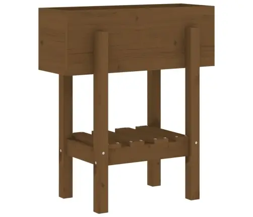 Dārza Puķu Kaste, Medus Brūna, 62X30X69 Cm, Priedes Masīvkoks  Vidaxl