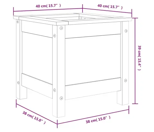 Taimekast, 40X40X39 cm Männipuit