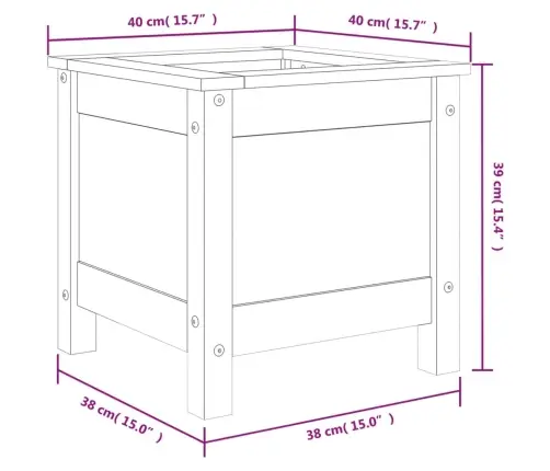 Taimekast, Hall, 40X40X39 cm Männipuit