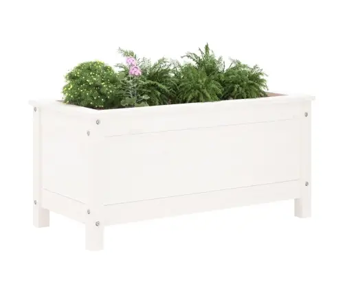 Dārza Puķu Kaste, Balta, 82,5X40X39 Cm, Priedes Masīvkoks Vidaxl