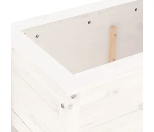 Dārza Puķu Kaste, Balta, 82,5X40X39 Cm, Priedes Masīvkoks Vidaxl