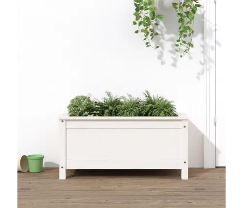 Dārza Puķu Kaste, Balta, 82,5X40X39 Cm, Priedes Masīvkoks Vidaxl