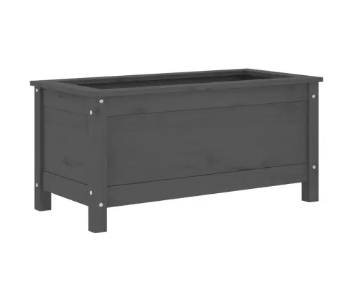 Dārza Puķu Kaste, Pelēka, 82,5X40X39 Cm, Priedes Masīvkoks Vidaxl