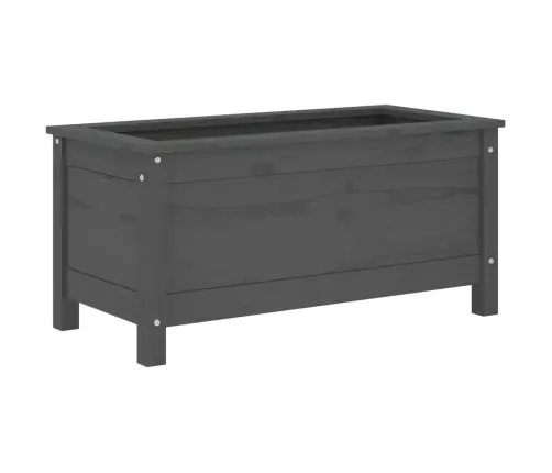 Dārza Puķu Kaste, Pelēka, 82,5X40X39 Cm, Priedes Masīvkoks Vidaxl